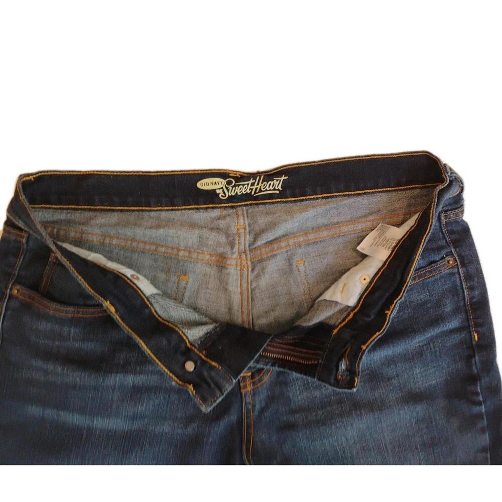 Old Navy The Sweetheart Stretch Skinny Jeans Mid-Rise Dark Wash Women 12 Short - Picture 2 of 6
